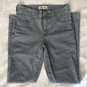 Madewell Blue and White Striped Denim